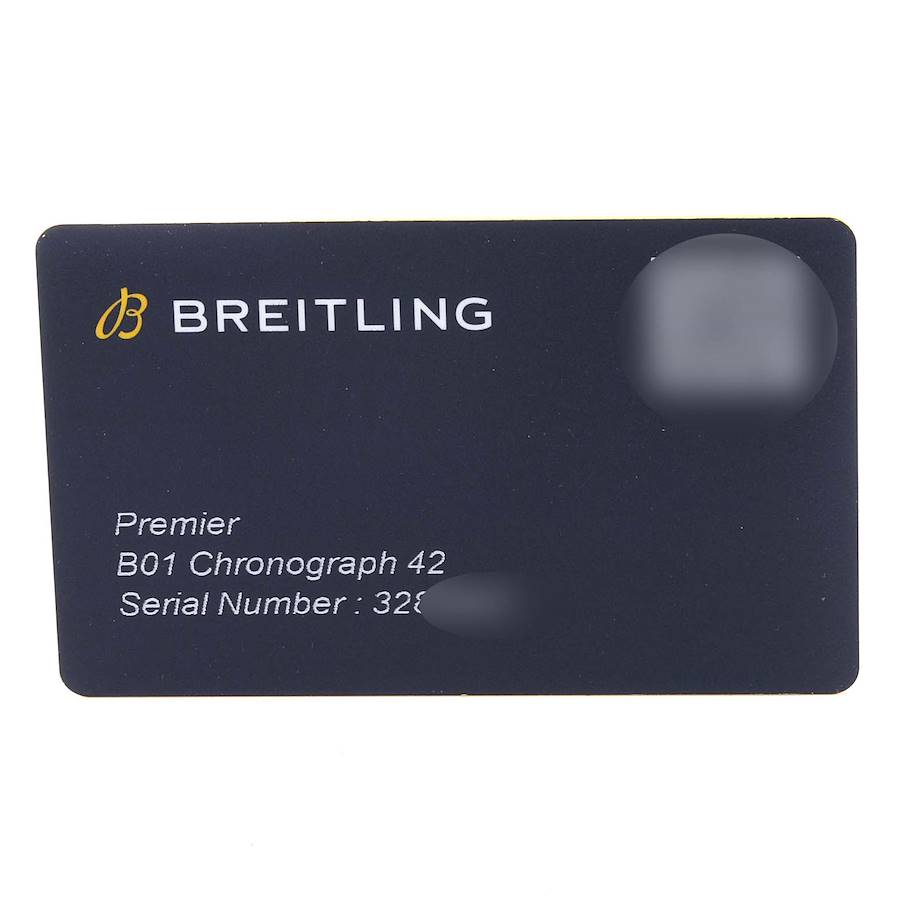 Breitling Premier B01 Chronograph Grey Dial Steel Mens Watch AB0118