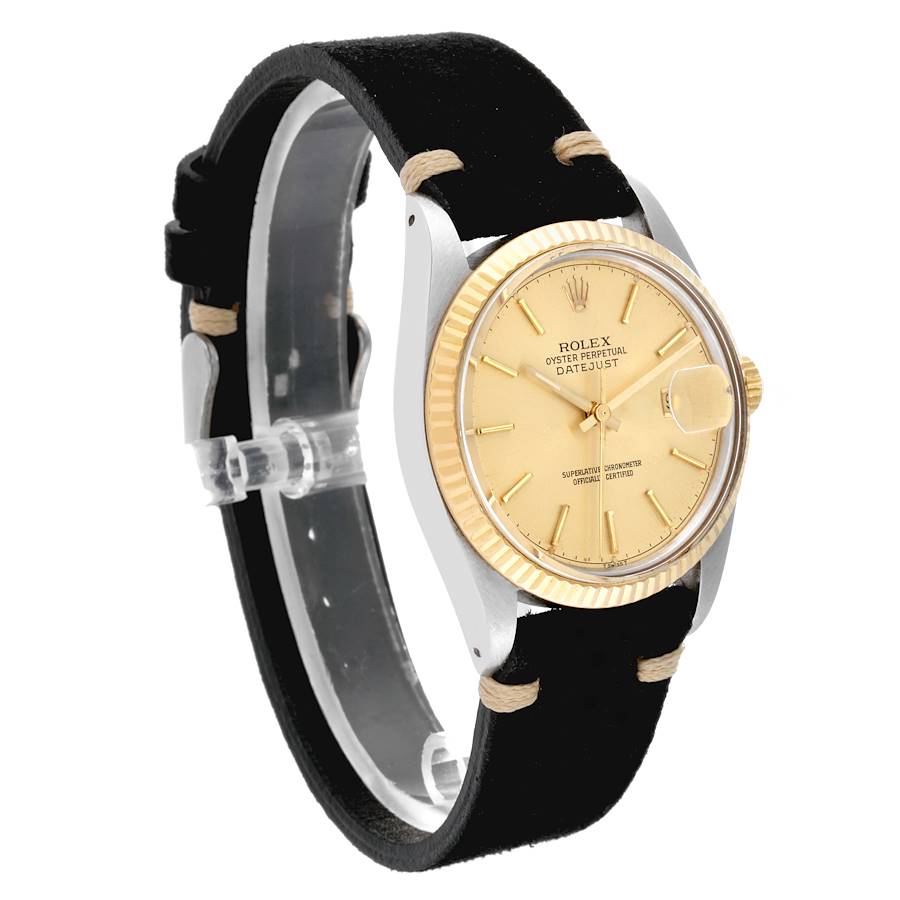 Rolex Datejust Steel Yellow Gold Champagne Dial Vintage Mens Watch 16013
