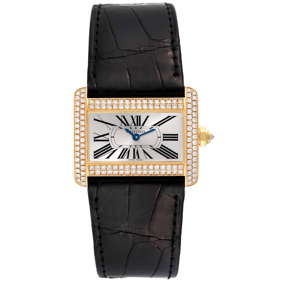 Cartier Tank Divan Yellow Gold Diamond Ladies Watch WA301036