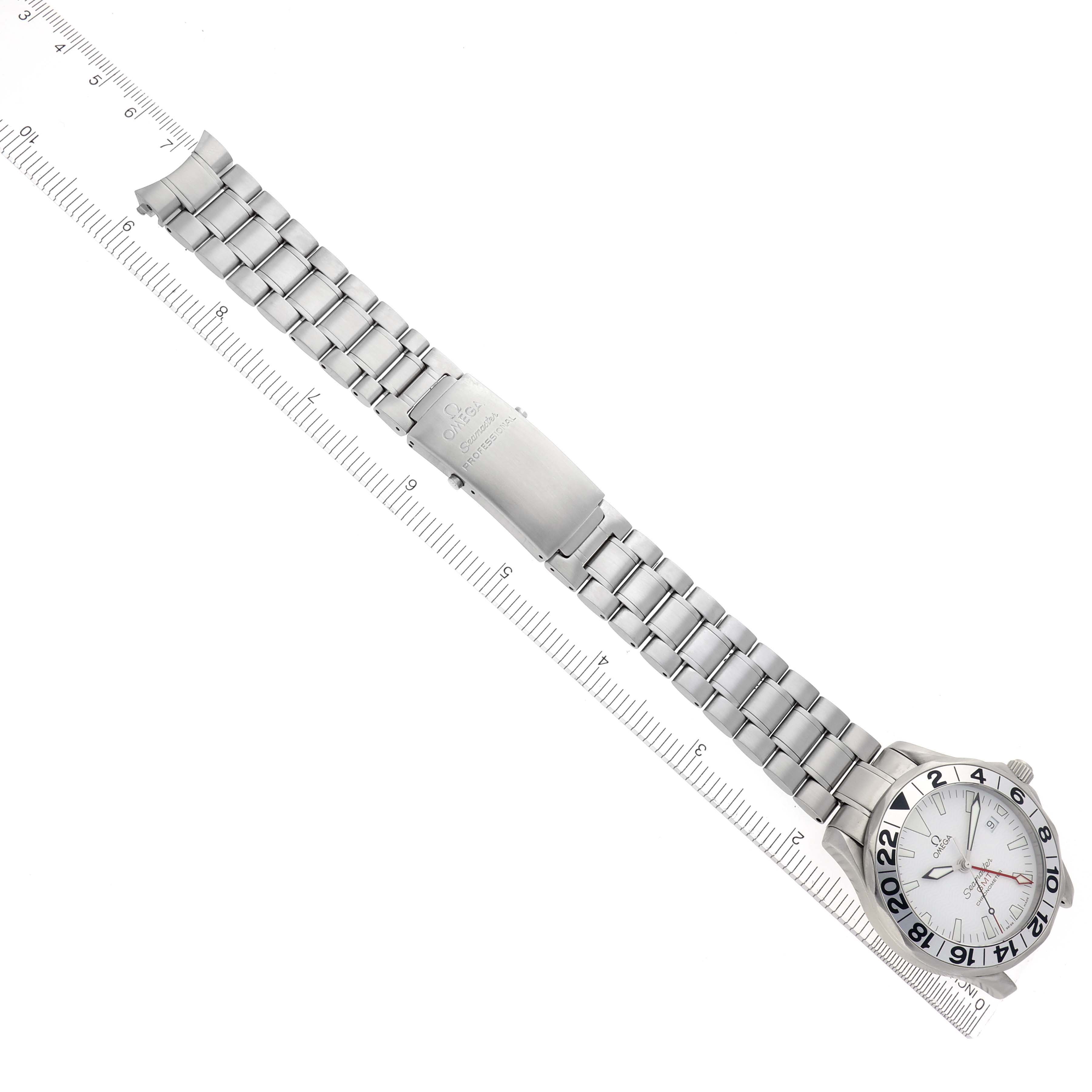 Omega Seamaster Diver 300M GMT Great White Dial Mens Watch 41.0 MM 2538.20.00