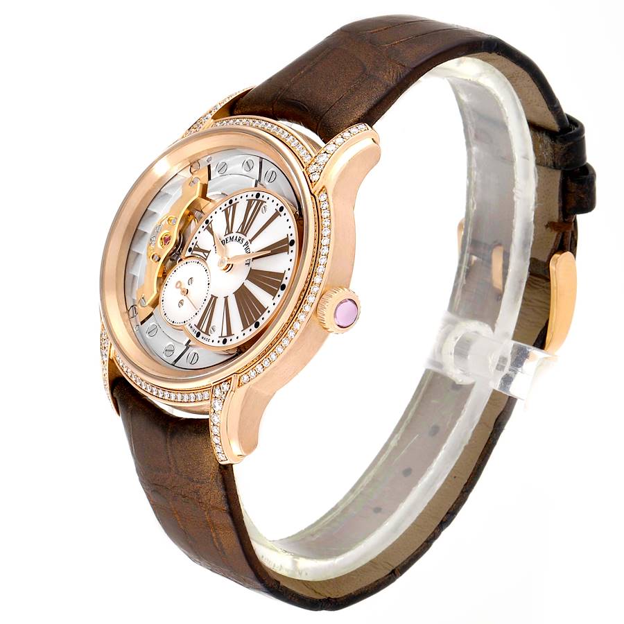 Audemars Piguet Millenary Rose Gold MOP Diamond Ladies Watch 77247OR
