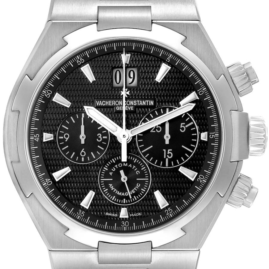 Vacheron Constantin Overseas Black Dial Steel Mens Watch 49150