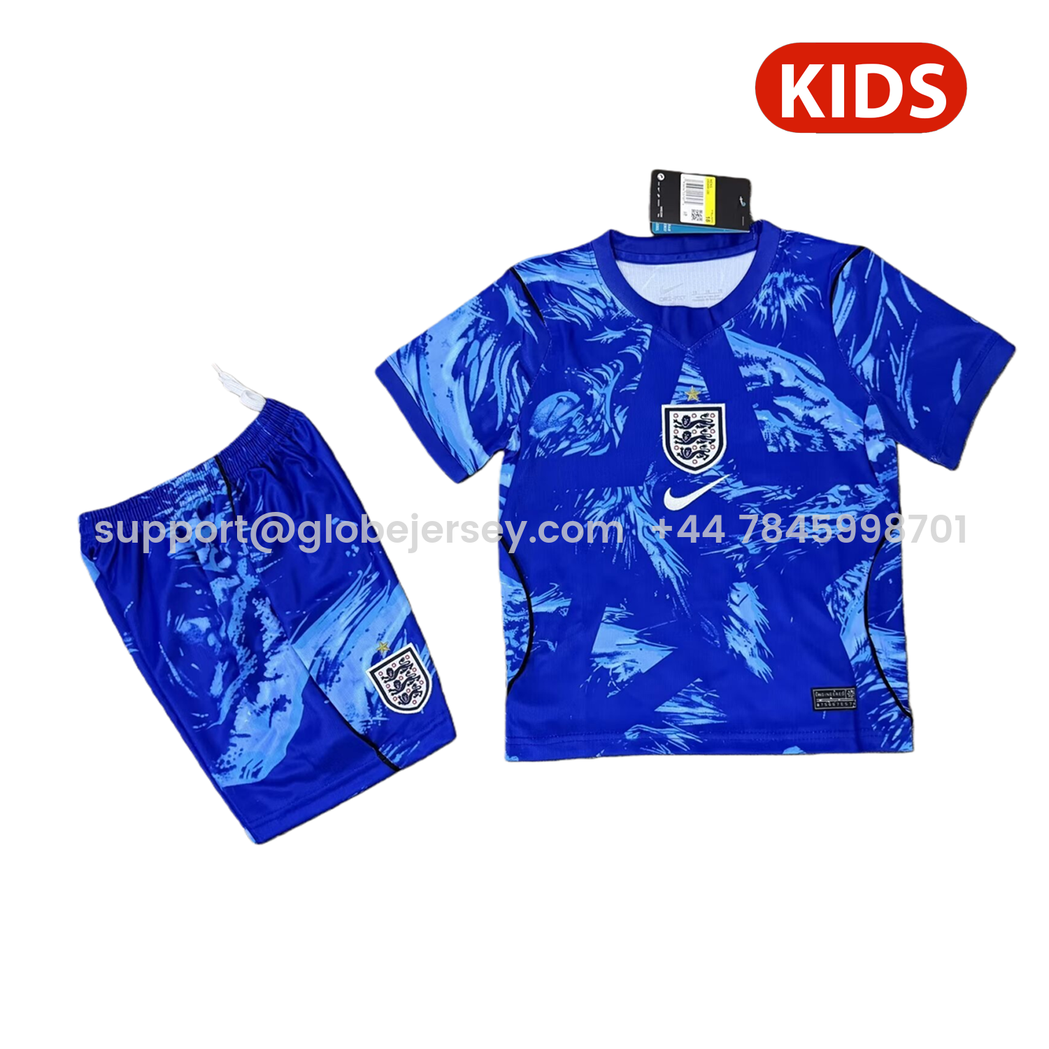 England 2026 Blue Goalkeeper Kids Kit