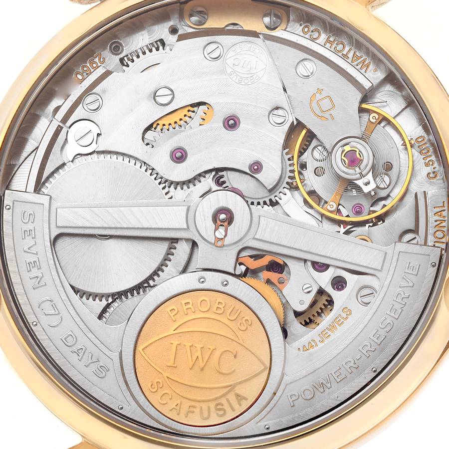 IWC Portugieser Automatic Rose Gold Silver Dial Mens Watch IW500701