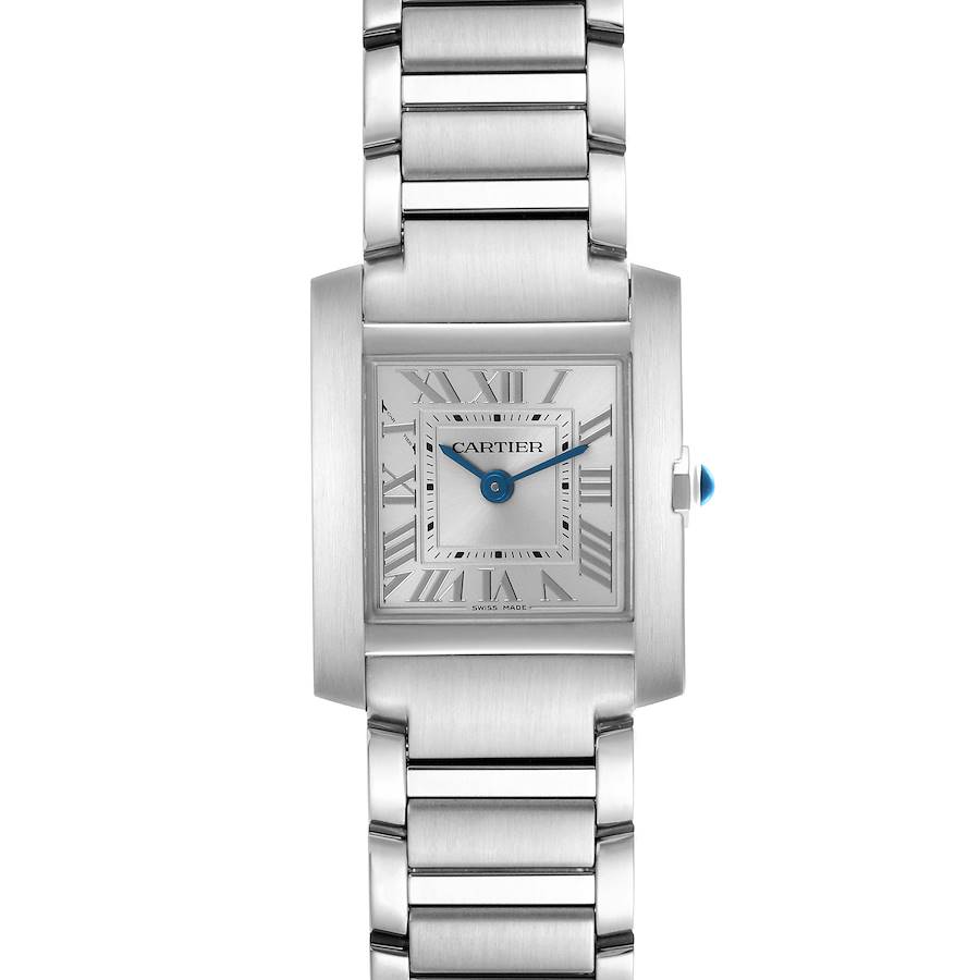 Cartier Tank Francaise Small Silver Dial Steel Ladies Watch WSTA0065 Card