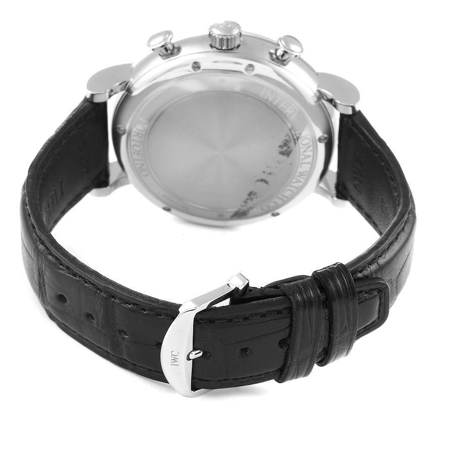 IWC Portofino Steel Black Dial Chronograph Mens Watch IW391008