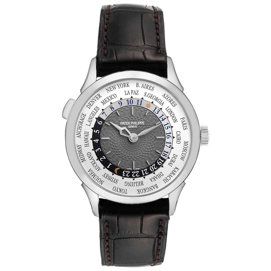 Patek Philippe World Time Complications White Gold Mens Watch 5230G