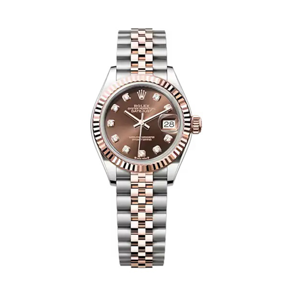 Rolex Lady-Datejust 28 Oystersteel and Everose Gold Women's Watch 279171-0011