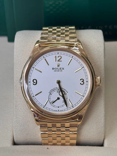 2025 NEW Rolex 1908 Yellow Gold White Dial Settimo Bracelet - 52508