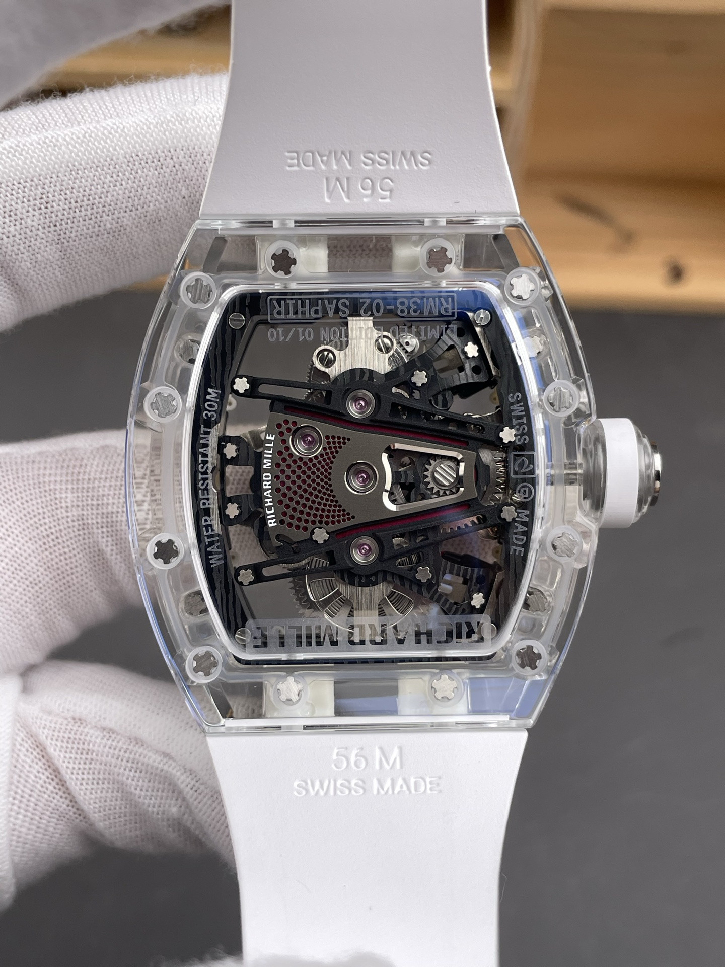 RM38-02 Transparent Sapphire Case