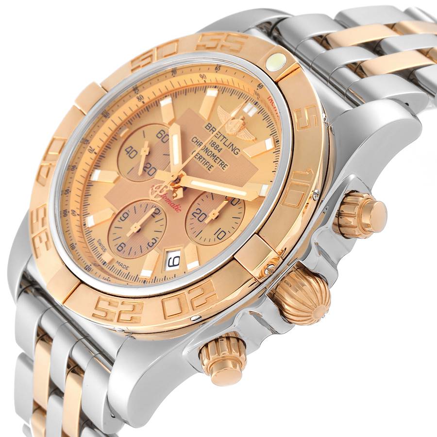 Breitling Chronomat Evolution Steel Rose Gold Mens Watch CB0110
