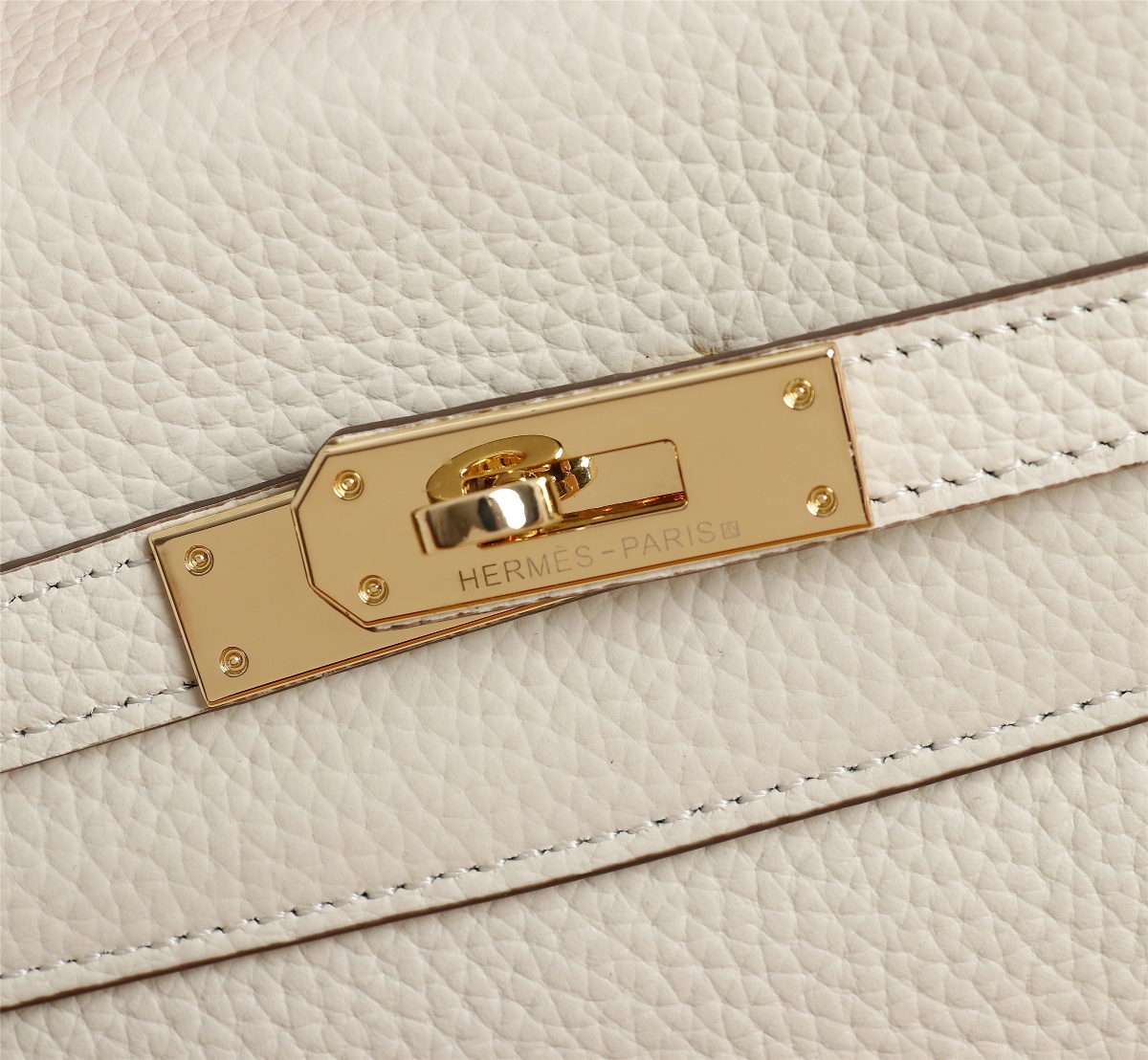 Hermes Kelly White Sellier Rouge Epsom Gold Hardware 25Cm