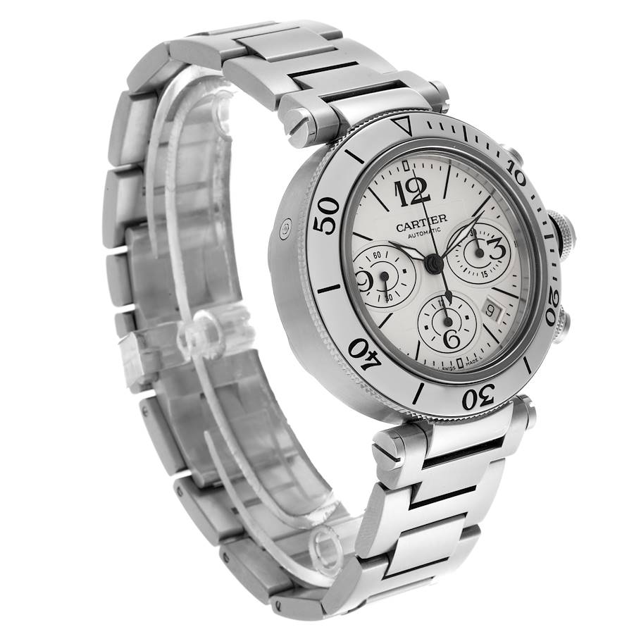 Cartier Pasha Seatimer Chronograph Steel Mens Watch W31089M7