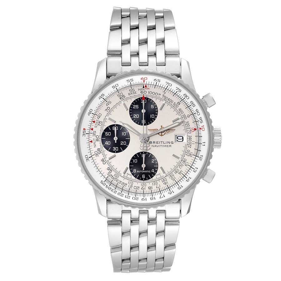Breitling Navitimer Heritage Silver Panda Dial Steel Mens Watch A13324