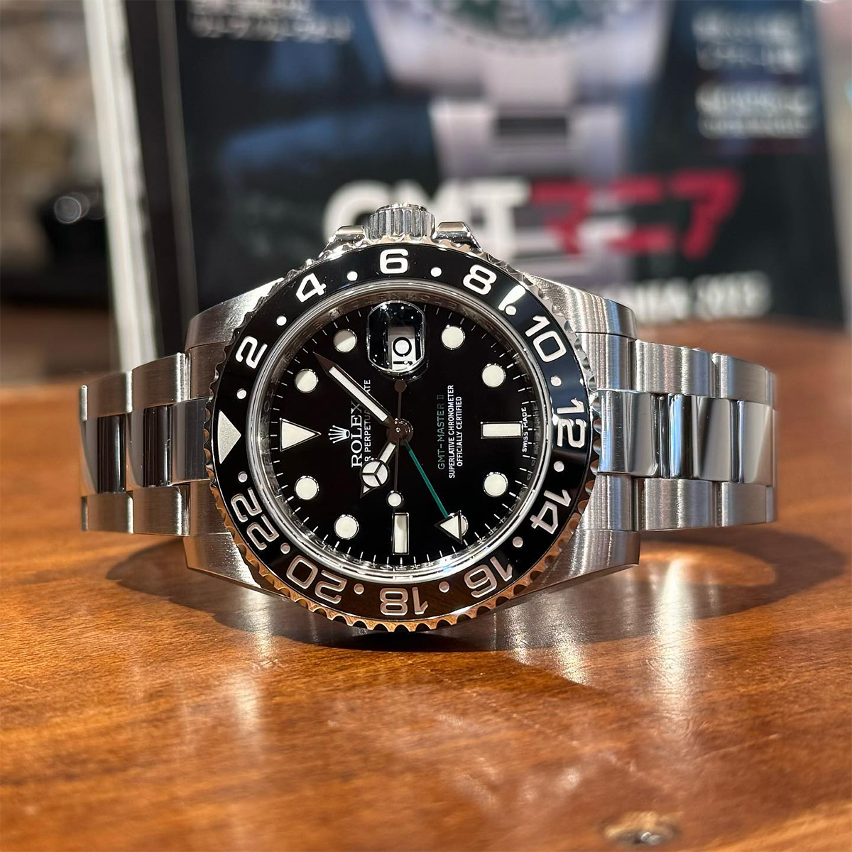 Rolex GMT-Master II 40mm Stainless Steel Black Dial with Grey-Black Bezel Oyster/Jubilee Bracelet (Ref. 126710GRNR-0003/0004) 2024 Latest Release "Bruce Wayne"