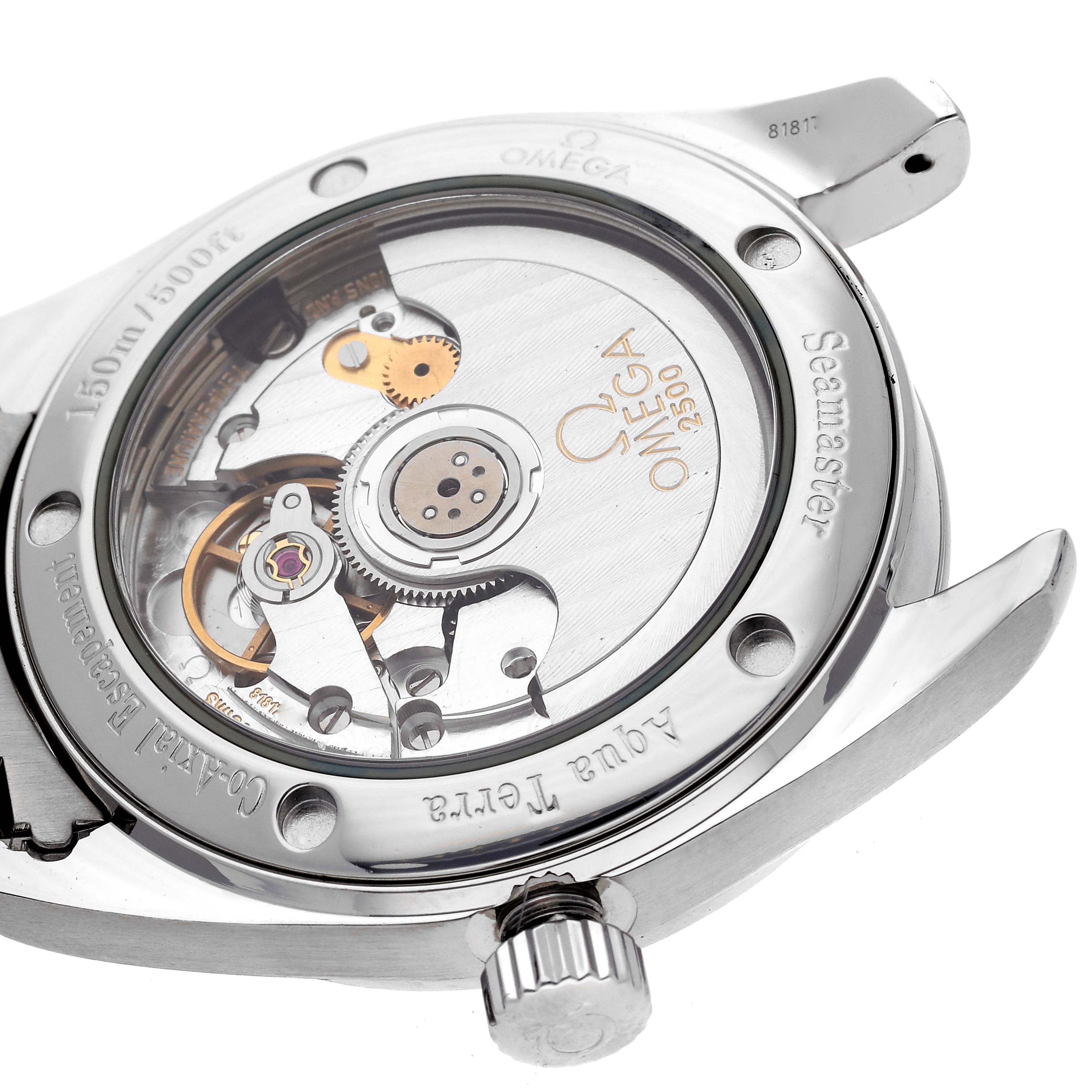 Omega Aqua Terra Steel Mother Of Pearl Diamond Ladies Watch 36.0 MM 2509.75.00