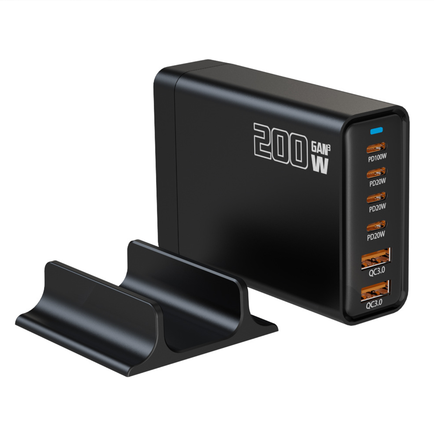 200W GaN Multi-Port Fast Charger USB-C PD Charging Station