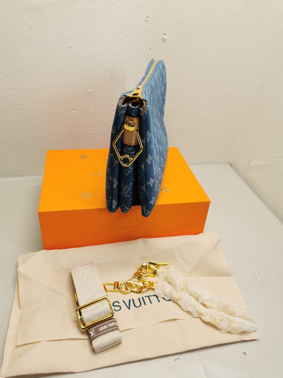 Louis Vuitton Coussin PM Bag Denim Blue 26Cm M24564