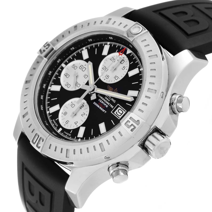 Breitling Colt Black Dial Stainless Steel Mens Watch A13388