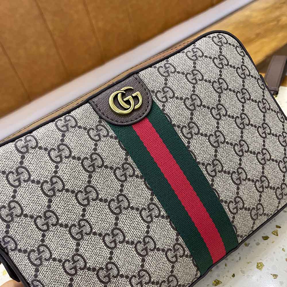 Gucci Ophidia Gg Shoulder Bag Beige Ebony 23.5Cm 699439 9C2St 8920