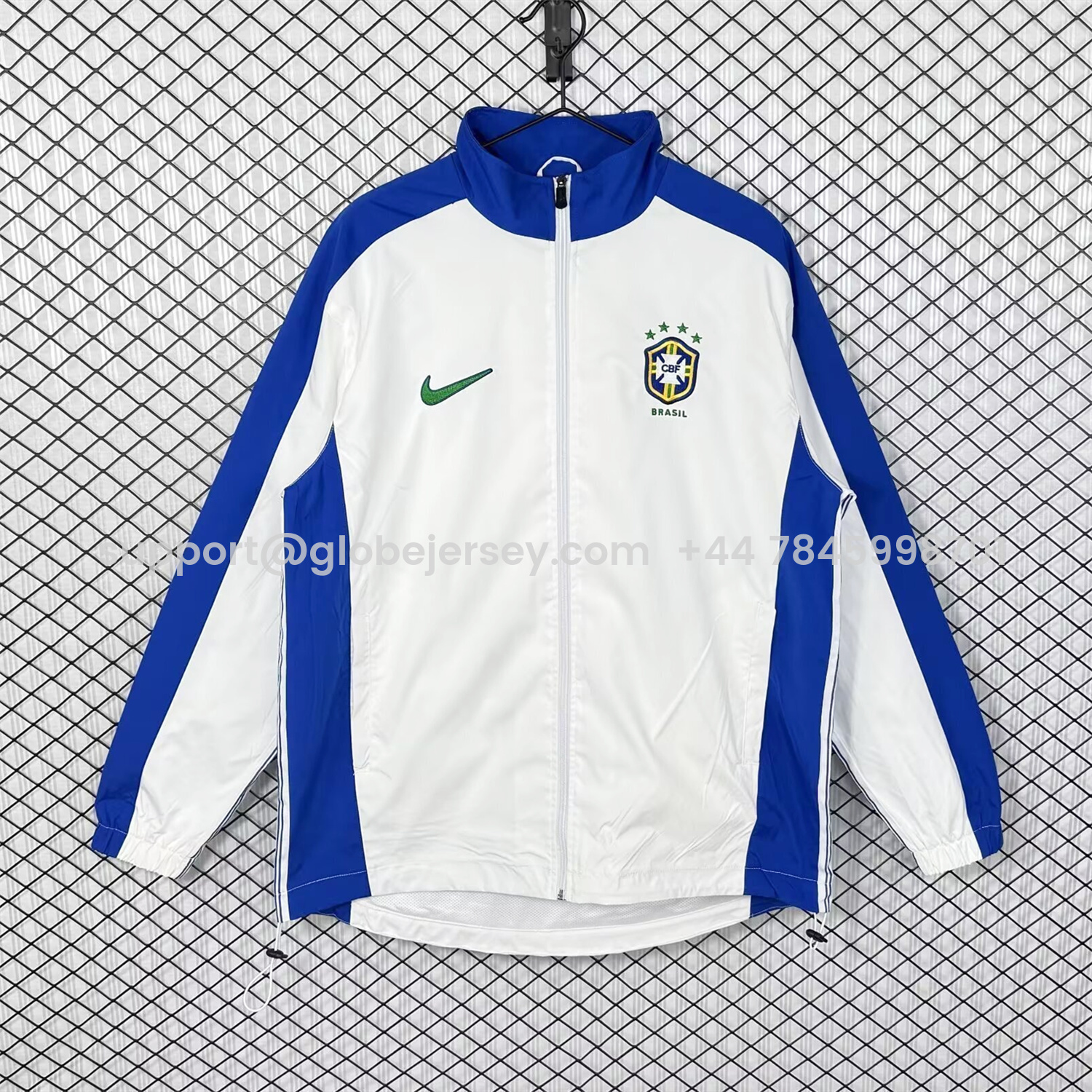 Retro Brazil 1998 White Windbreaker