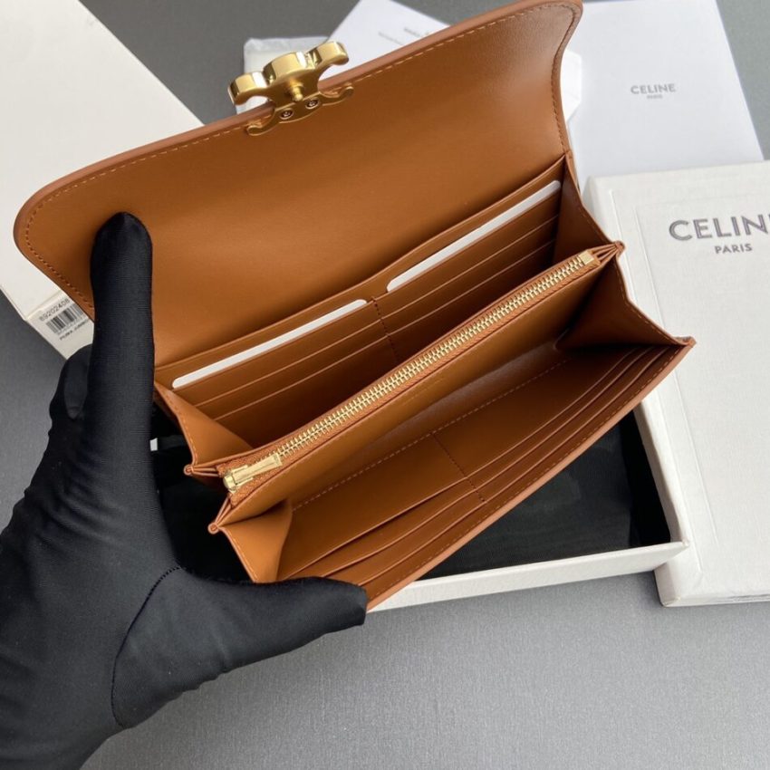 Celine Triumphe Long  Wallet Brown