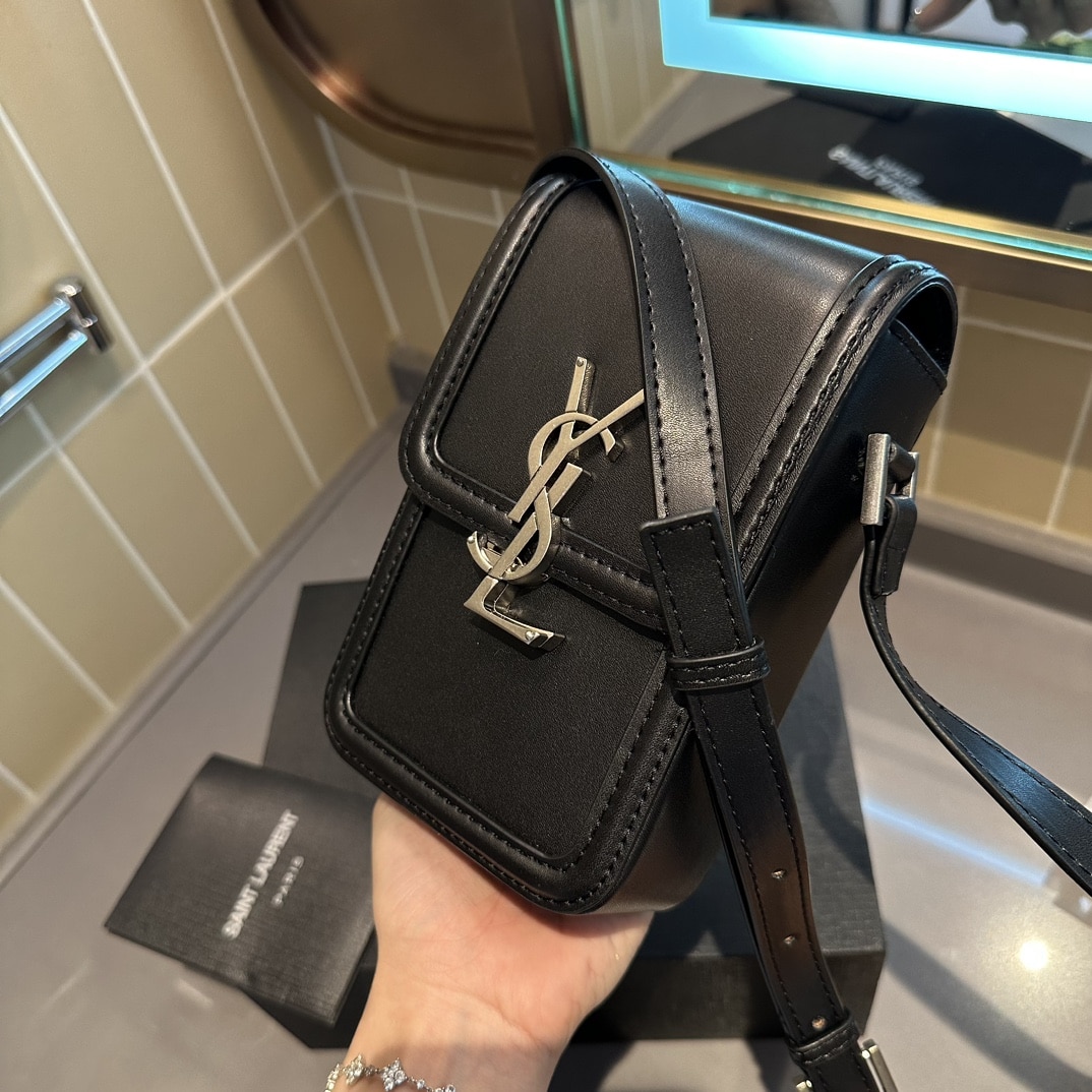 Saint Laurent Solferino Mini Bag In Smooth Leather Black 11Cm 7539630Sx0E1000