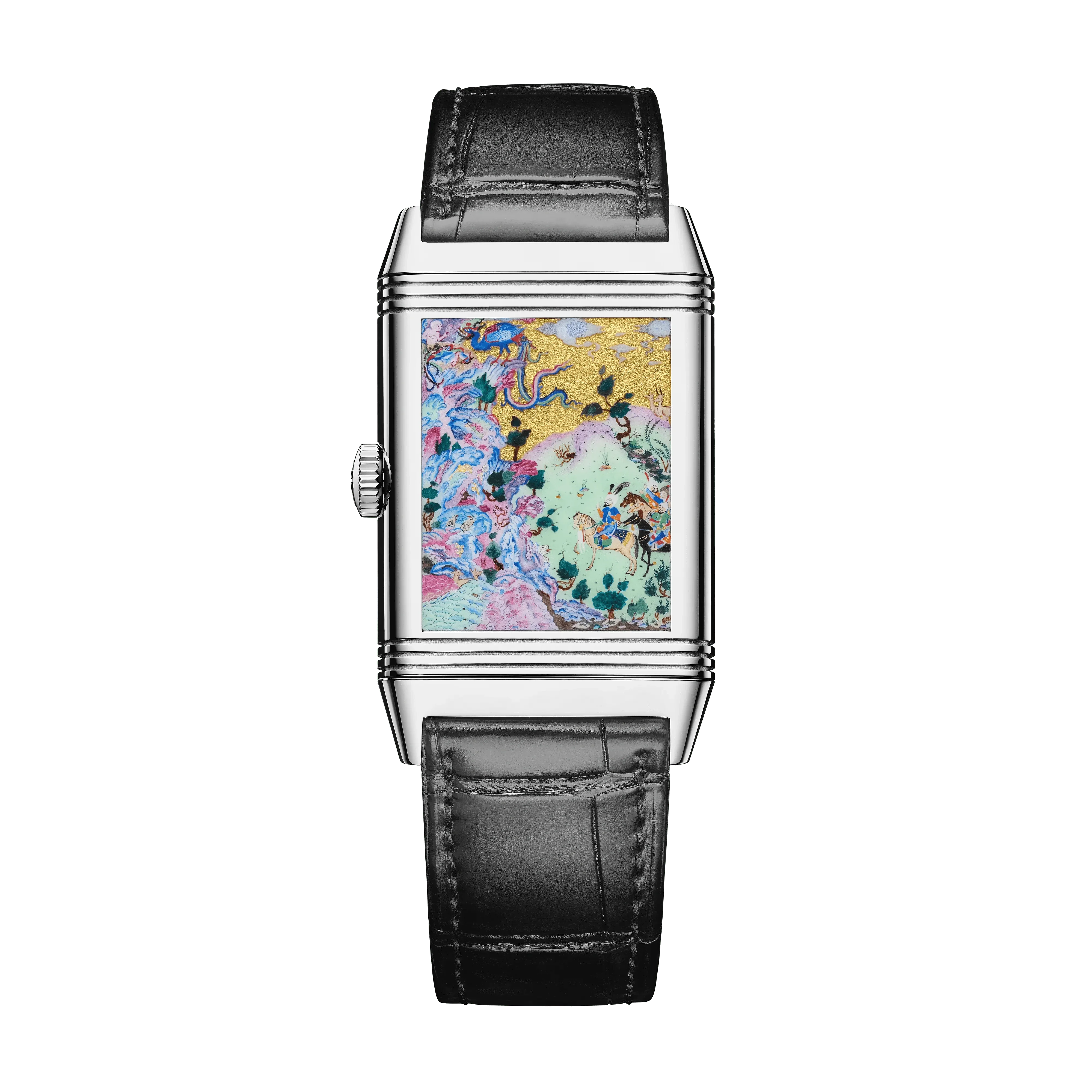 White Gold Reverso Tribute Enamel Men&rsquo;s Watch Q39334S3