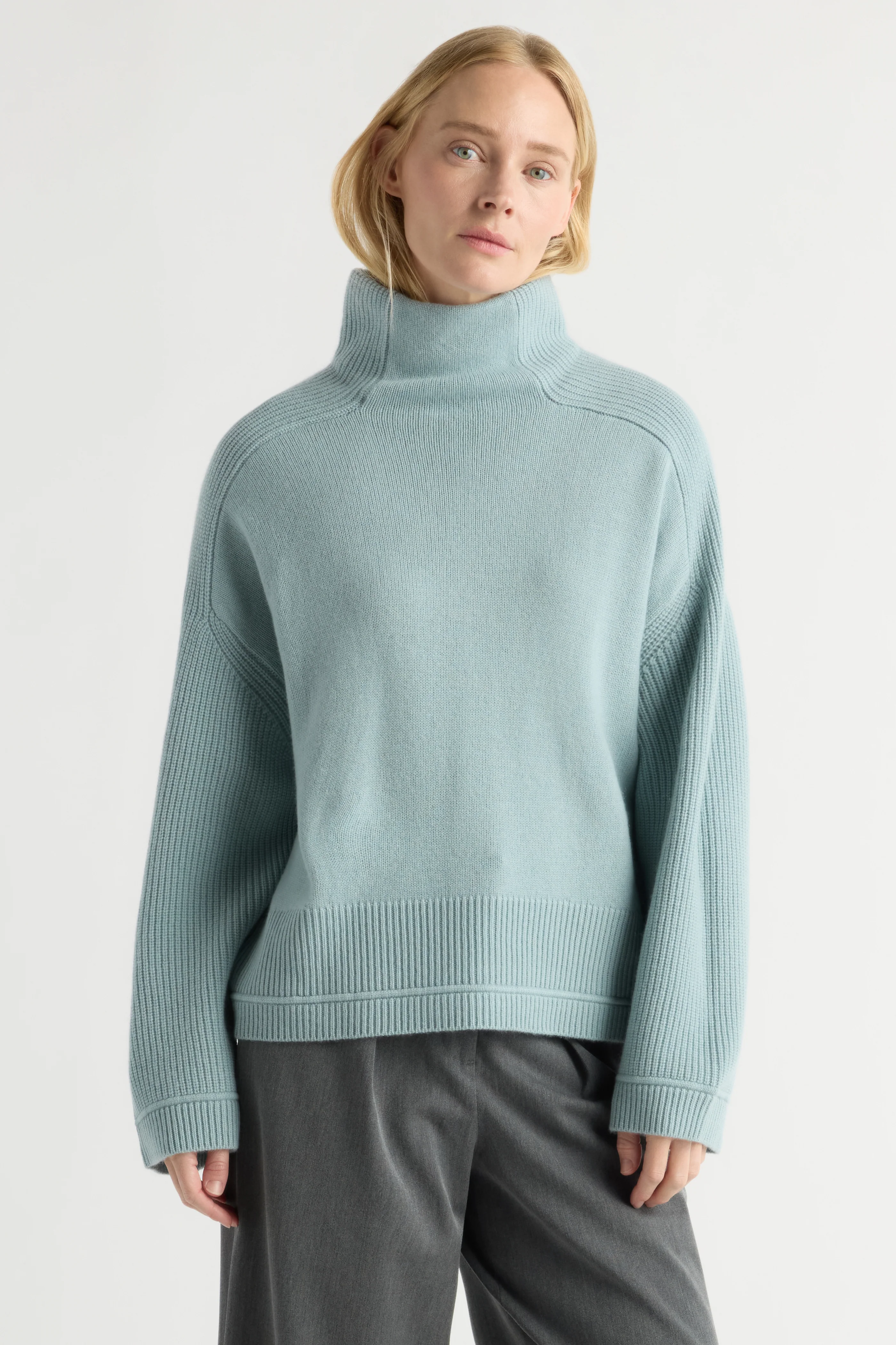 Kathryn Wool-Cashmere Turtleneck Sweater