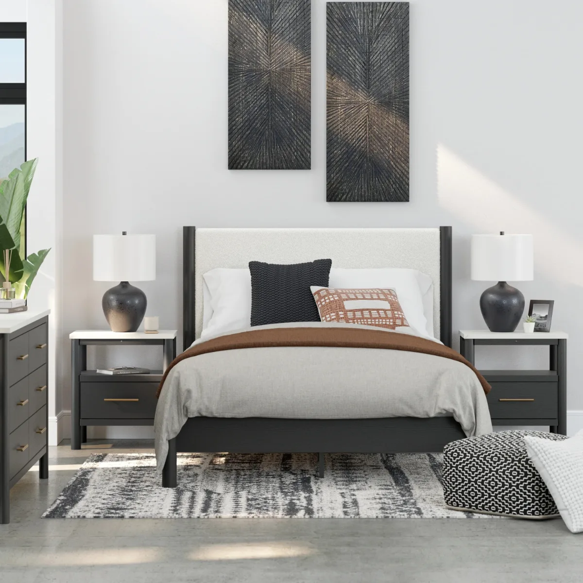 Modern Black Accent Night Stand