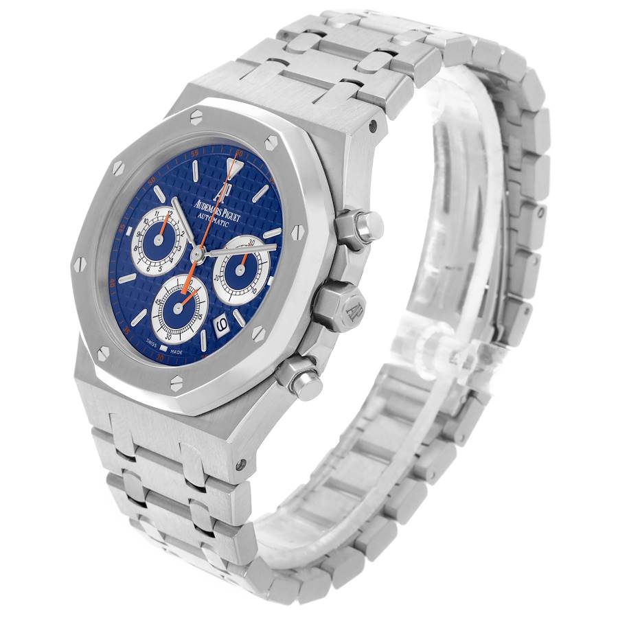 Audemars Piguet Royal Oak 39mm Blue Dial Steel Mens Watch 26300ST