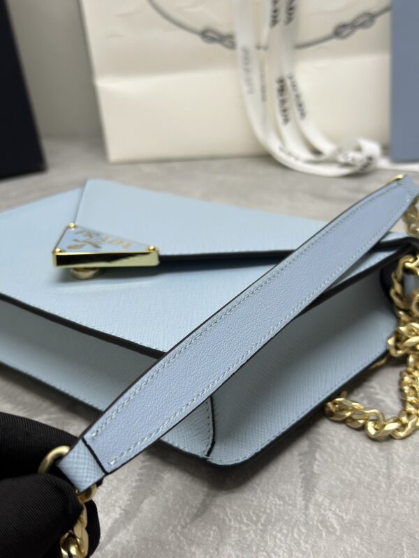 Replica Prada Saffiano Blue Small Envelope