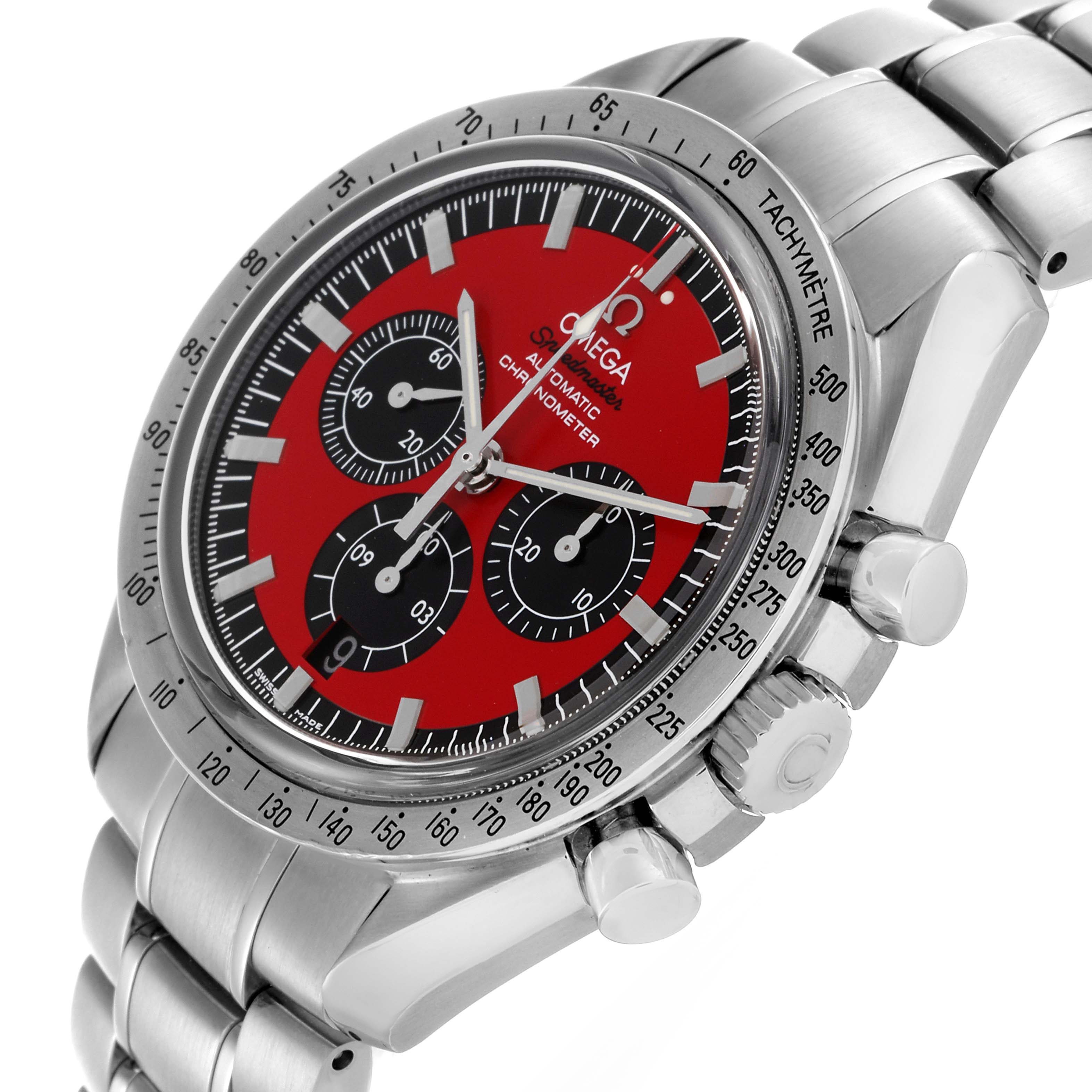 Omega Speedmaster Schumacher Legend Red LE Steel Mens Watch 42.0 MM 3506.61.00