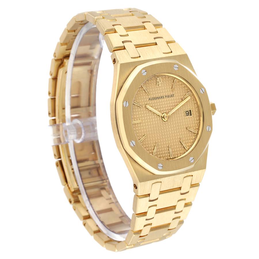 Audemars Piguet Royal Oak Yellow Gold Champagne Dial Mens Watch 56303