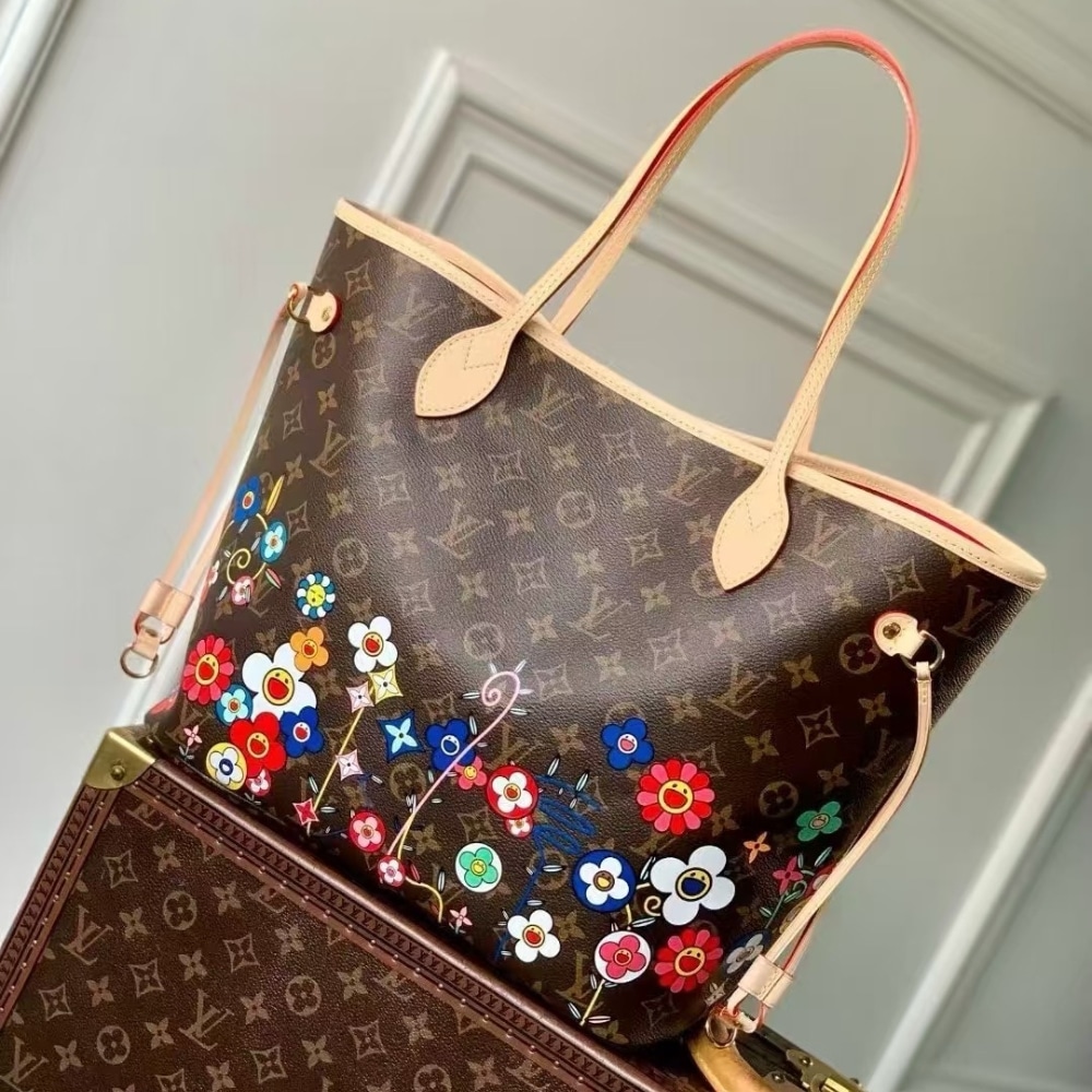 Louis Vuitton X Takashi Murakami Neverfull MM Superflat Brown 32cm M13271