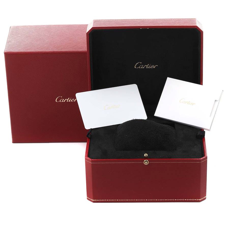 Cartier Tank Louis Large Yellow Gold Burgundy Dial Mens Watch WGTA0190