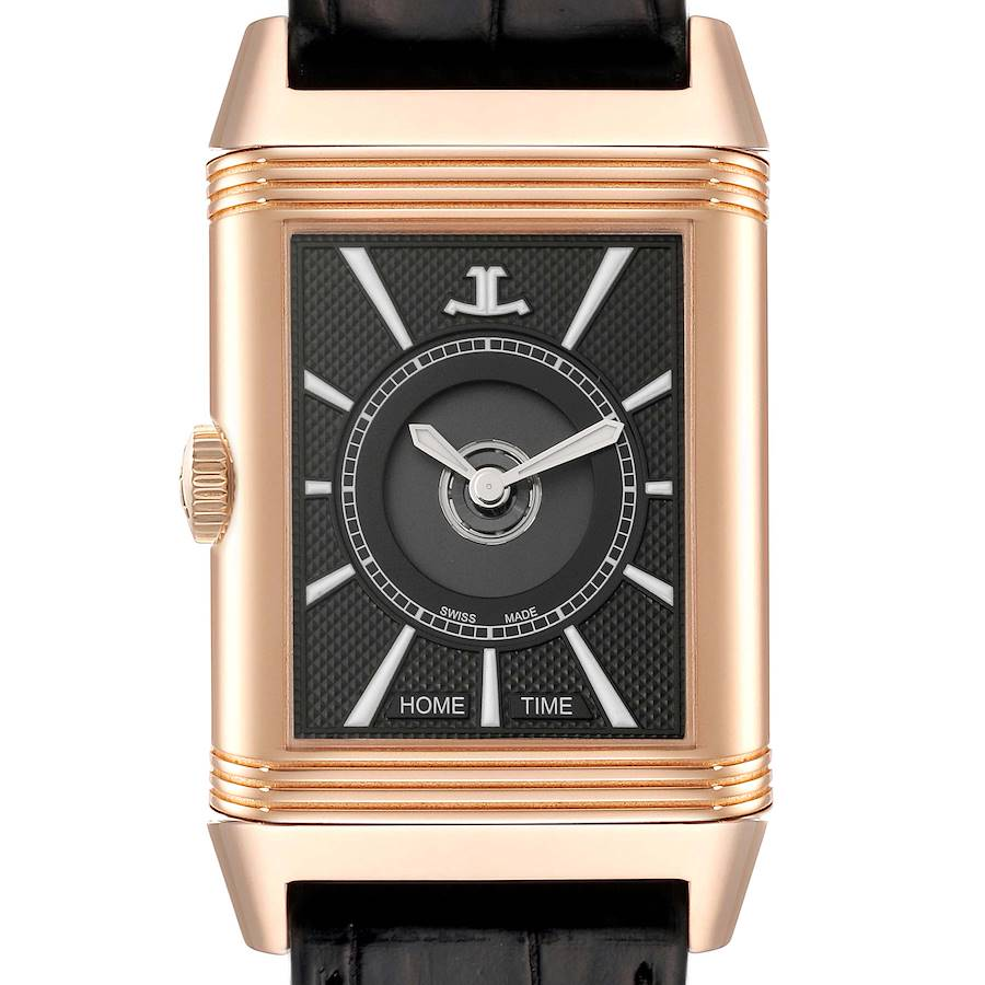 Jaeger LeCoultre Reverso Duoface Rose Gold Mens Watch 215.2.S9 Q3832420 Card