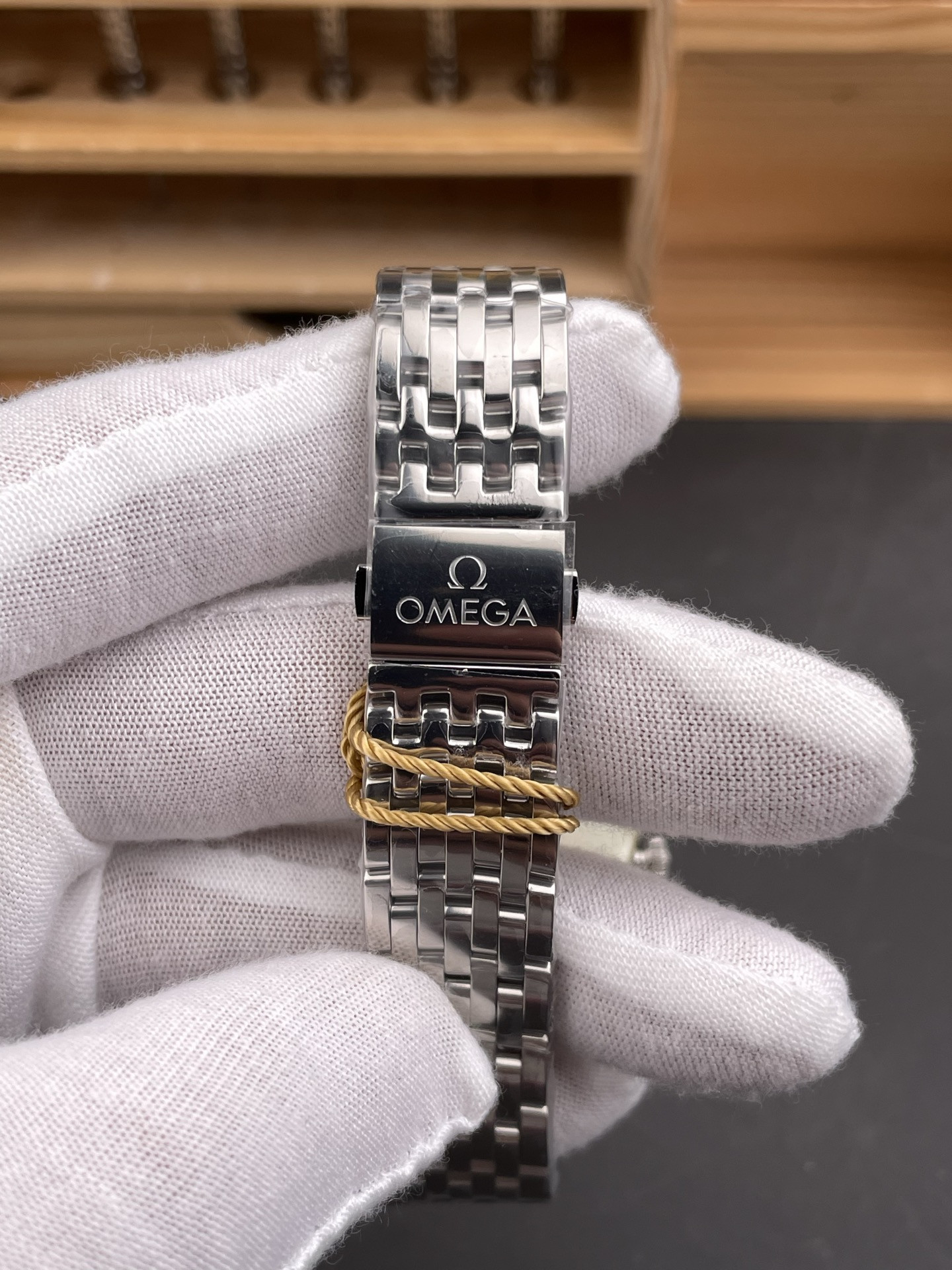 De Ville Gold Needle Silver Dial