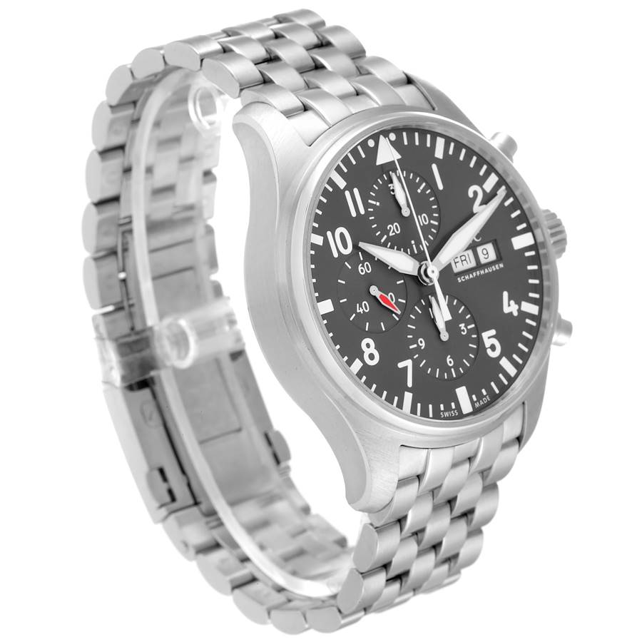 IWC Pilot Spitfire Automatic Chronograph Steel 43mm Mens Watch IW377719