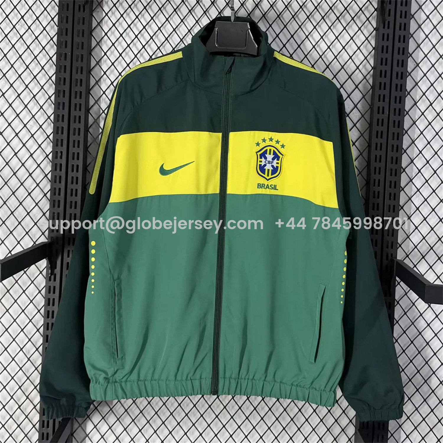 Brazil 2026 Windbreaker Jacket - Green And Yellow