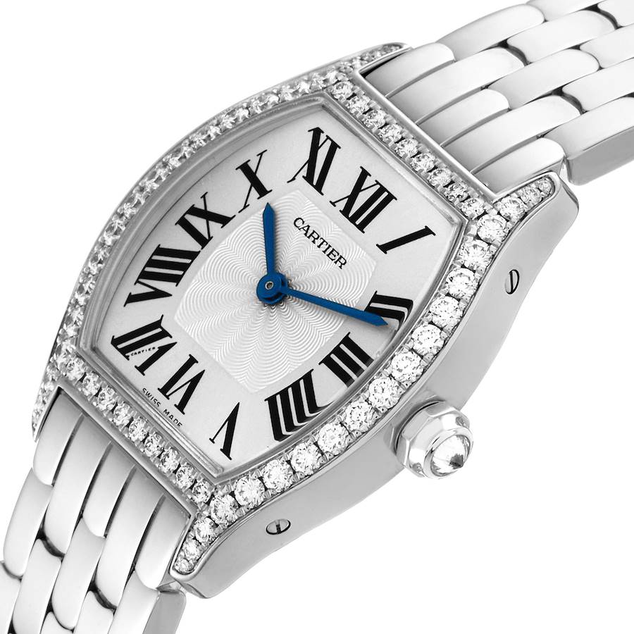 Cartier Tortue White Gold Diamond Ladies Watch WA501011