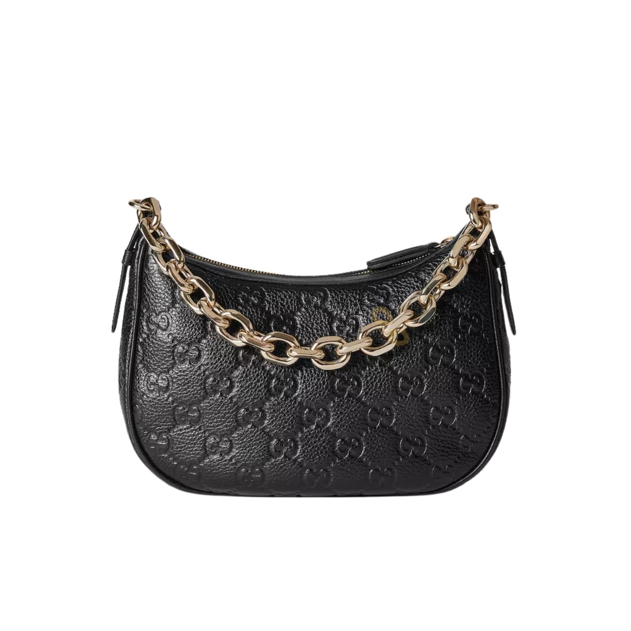 Gucci Gg Emblem Small Shoulder Bag Black 23Cm 815409 Aaeem 1000