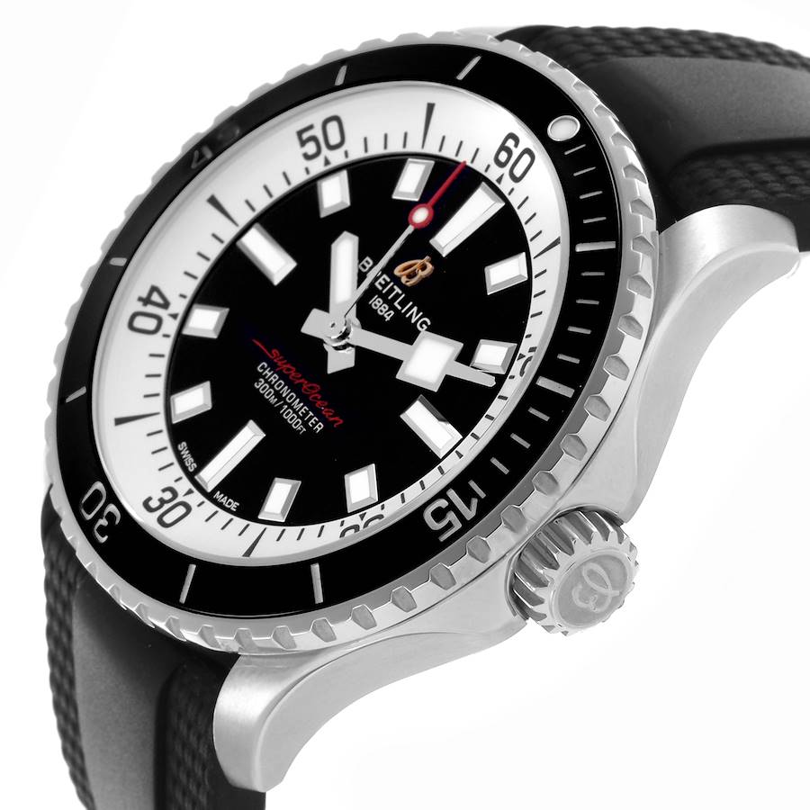 Breitling Superocean 42 Black Dial Steel Mens Watch A17375