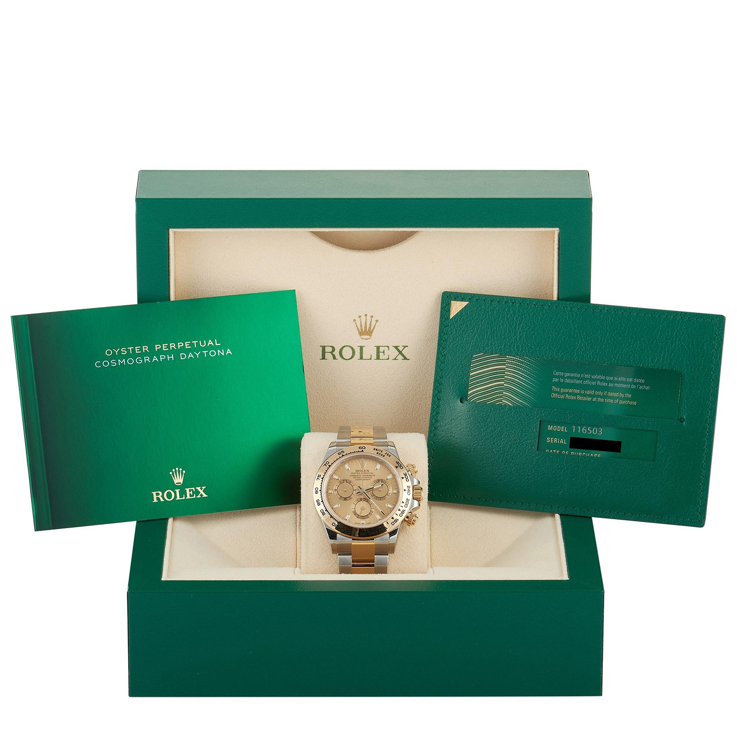 Rolex Cosmograph Daytona Gold 40mm Champagne Dial 116503-0003