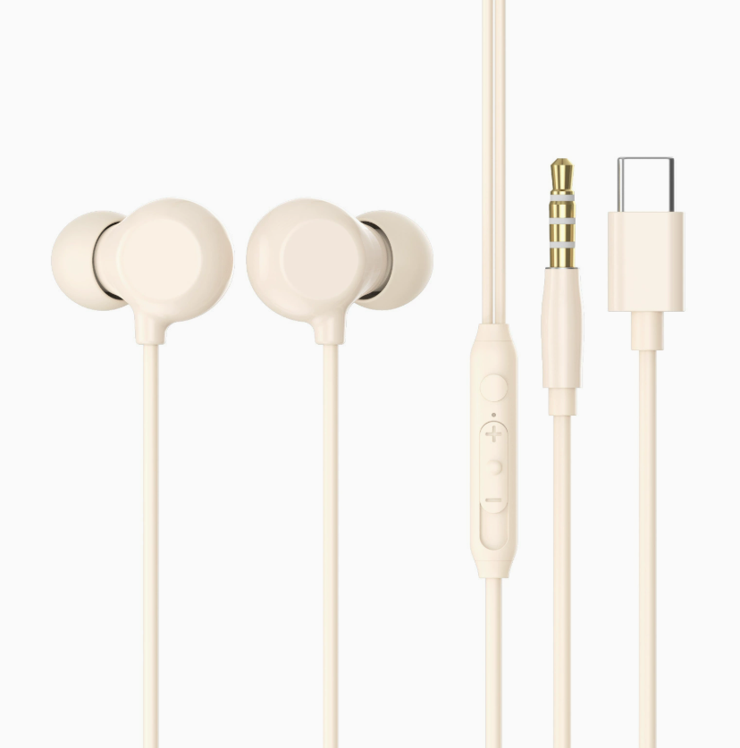 Modern USB-C Wired Earphones with Volume Control