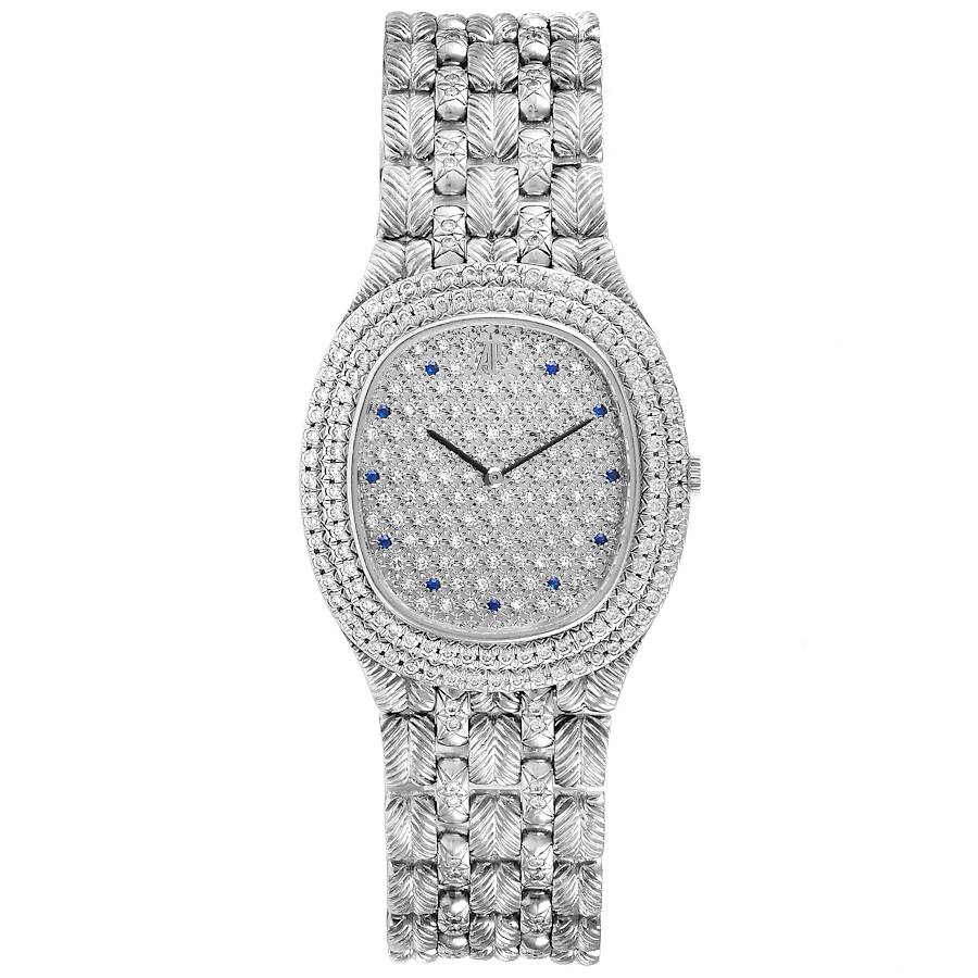 Audemars Piguet White Gold Sapphire Diamond Dial Unisex Watch 56478
