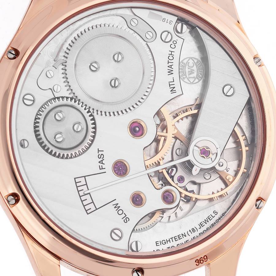 IWC Portuguese Rose Gold Grey Dial Manual Mens Watch IW545406