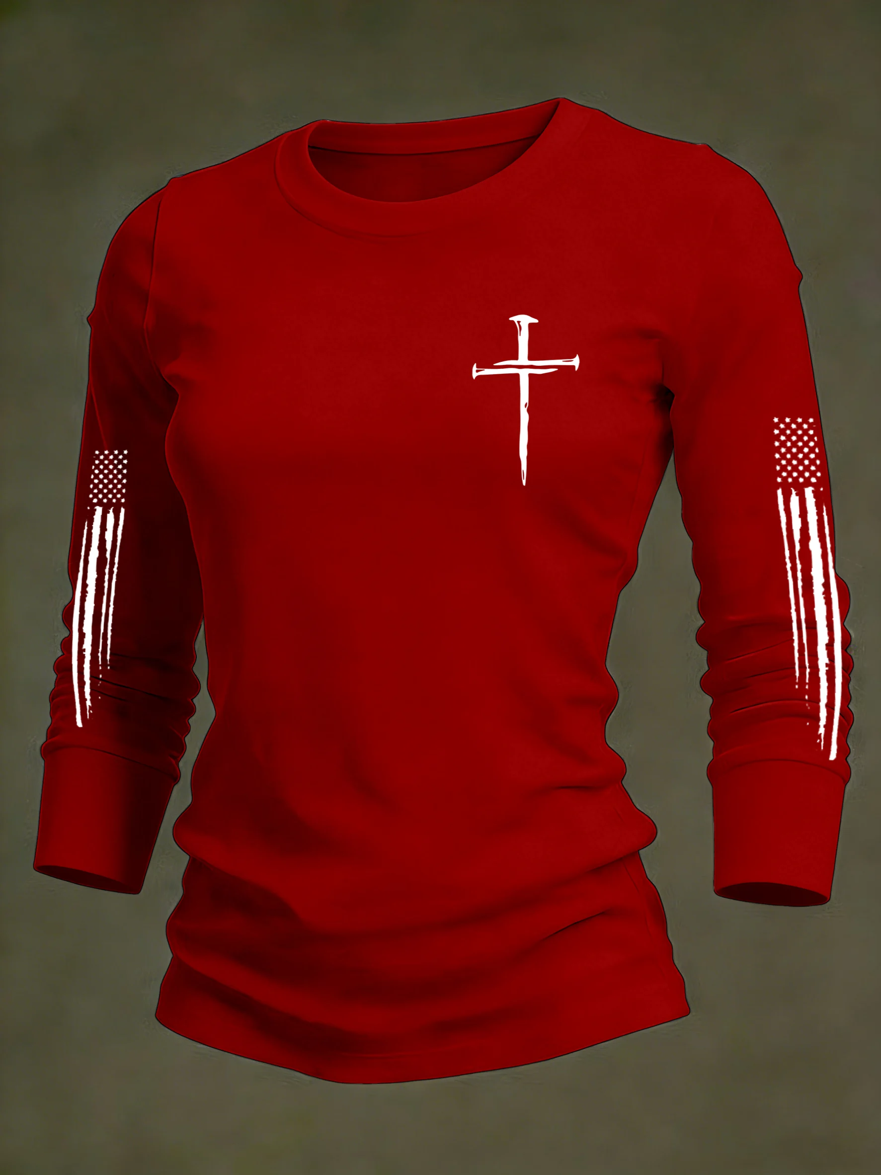 Women's 250th Anniversary National Flag Print Casual Long-Sleeved T-Shirt