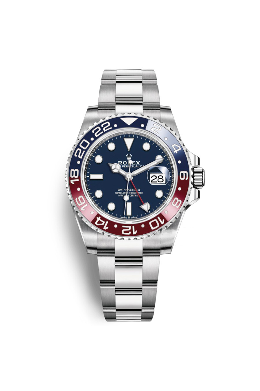 Rolex GMT Master II White Gold Pepsi Bezel Blue Dial Men's Watch m126719blro-0003