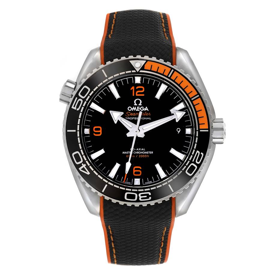 Omega Planet Ocean Black Orange Bezel Watch 215.32.44.21.01.001